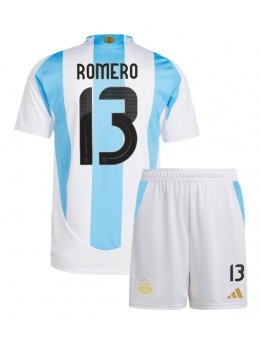 Argentina Cristian Romero #13 Replika Hemmakläder Barn Copa America 2024 Kortärmad (+ byxor)